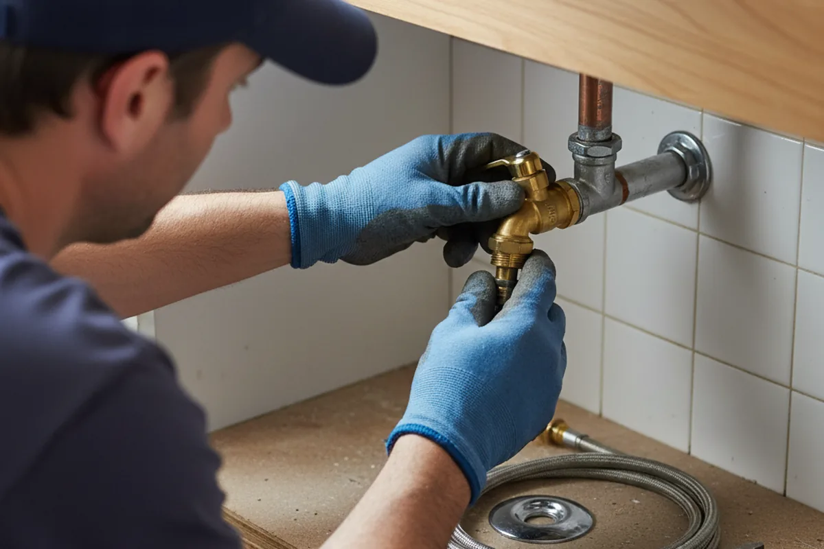 Shutoff valve and fitting work during Repiping in Bristow
